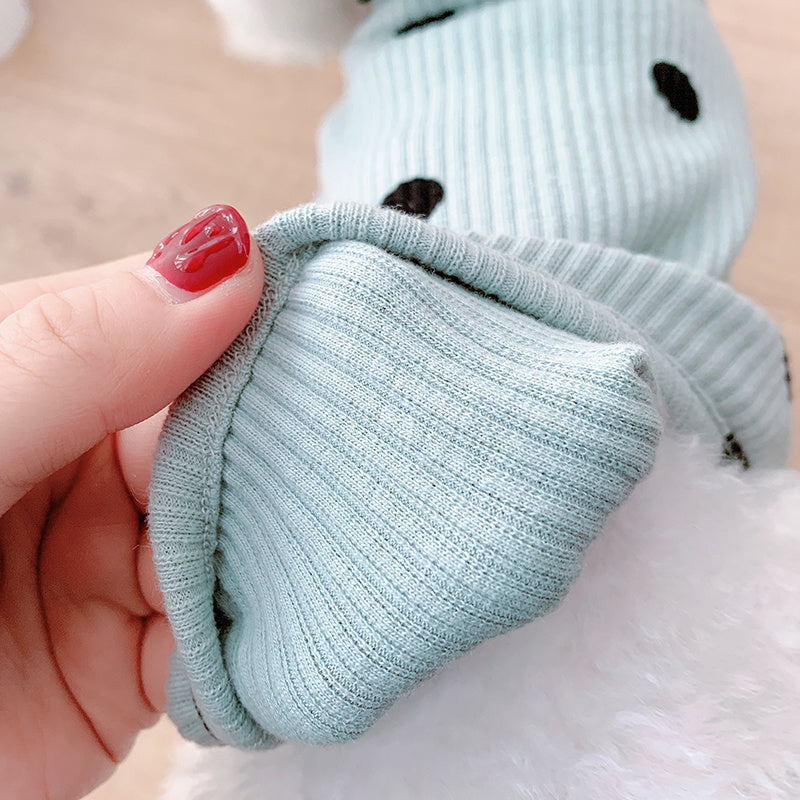 Polka Dot Dog Turtleneck | Soft Bottoming Shirt for Small Dogs