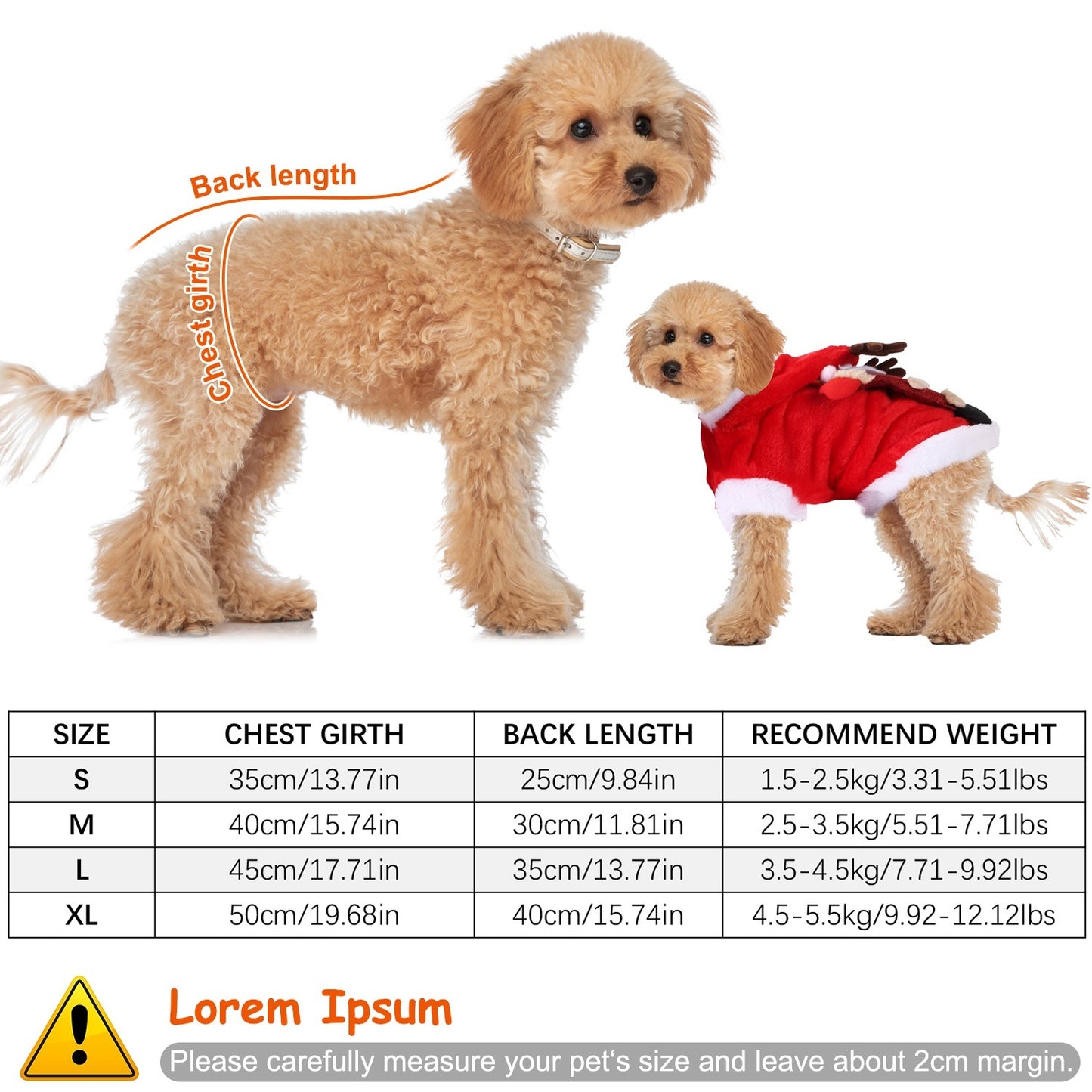 Christmas Pet Costume | Santa & Reindeer Outfit for Dogs & Cats