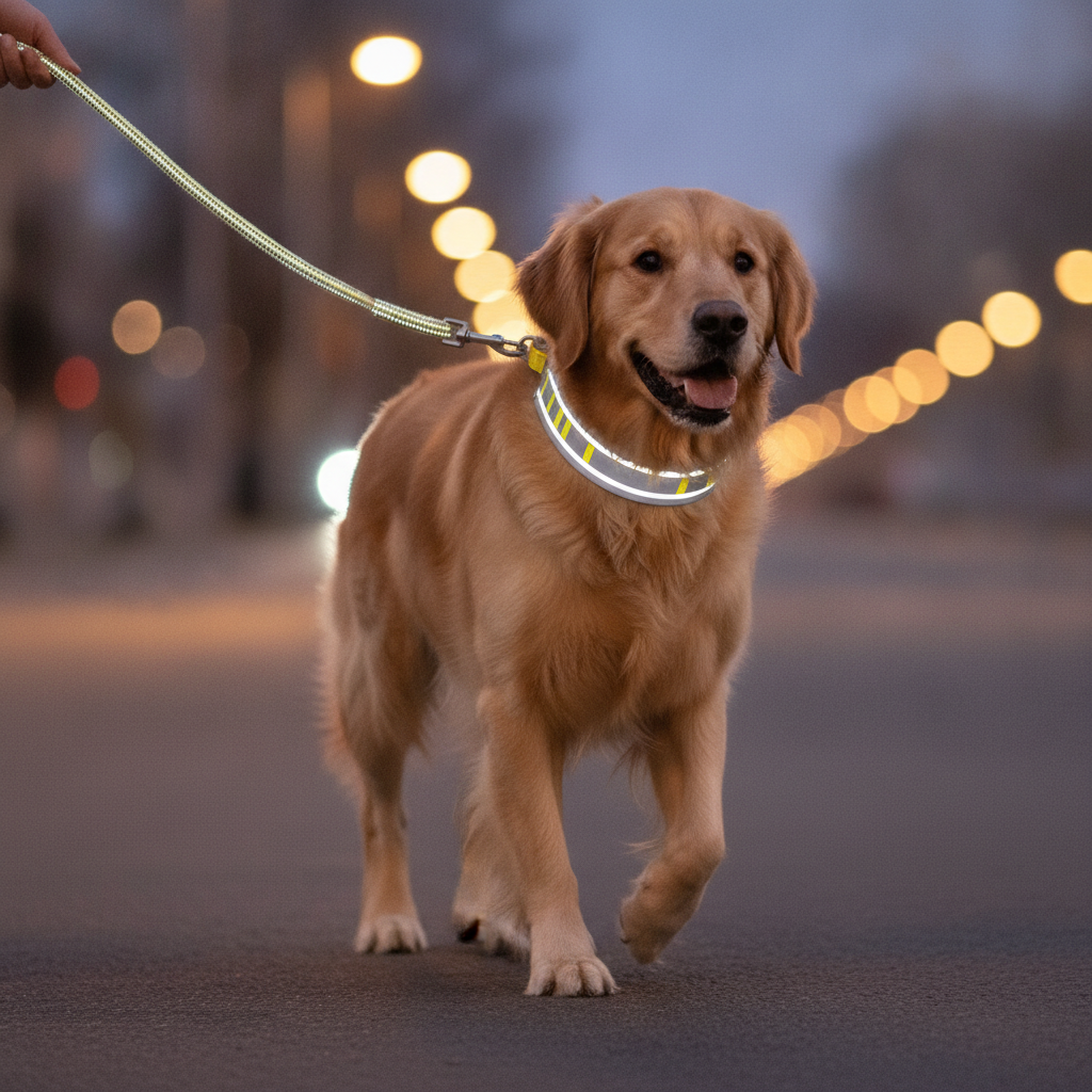 Reflective Dog Leashes & Collars: Enhance Nighttime Safety
