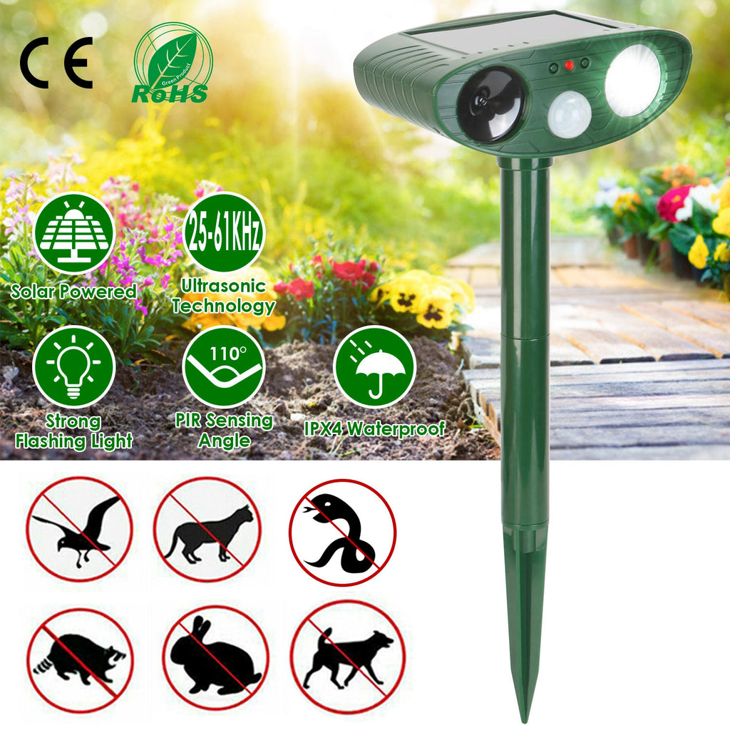 FurryFable Solar Ultrasonic Animal Repellent product packaging