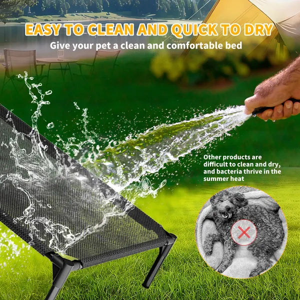 FurryFable XXXL Cooling Mesh Pet Bed - Ventilated Relief