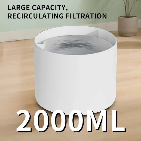 FurryFable Silent Circular Pet Water Fountain | Filtered & Clean
