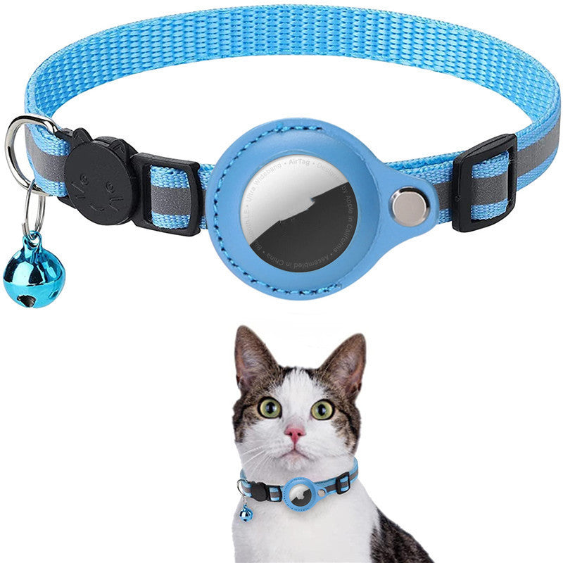 Reflective AirTag Pet Collar | Waterproof Nylon Collar with AirTag Holder for Cats & Dogs