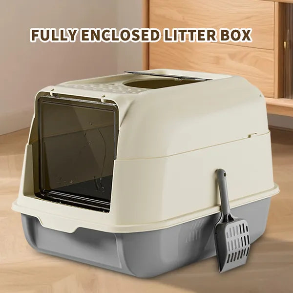 FurryFable Double Door Cat Litter Box - Multi-Cat Access