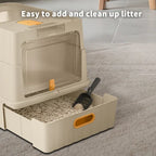 FurryFable Drawer Style Cat Litter Box - Easy Clean Design