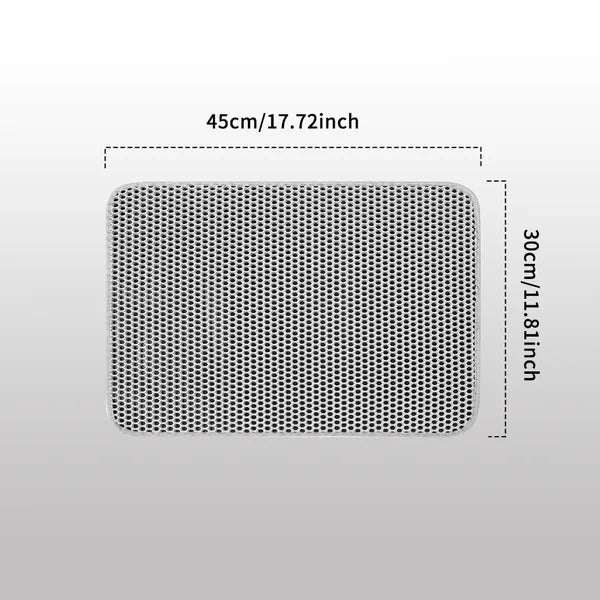FurryFable Soft Double-Layer Cat Litter Mat | Washable & Anti-Tracking