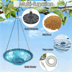 Hanging Outdoor Bird Bath & Feeder | Garden Water Bowl