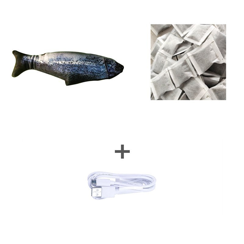 Electric Jumping Fish Toy – Realistic Flopping Fish for Cats (No Catnip Version)