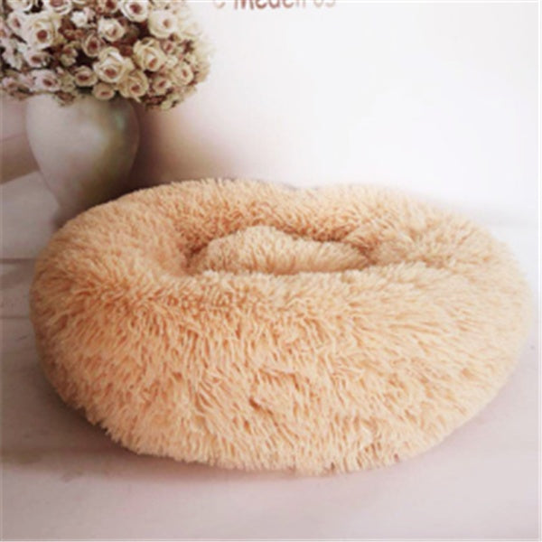 FurryFable pet bed in light coffee, showing its deep, comforting design