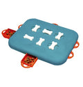 Cat and dog sharing a FurryFable slow feeder puzzle toy in a modern home setting