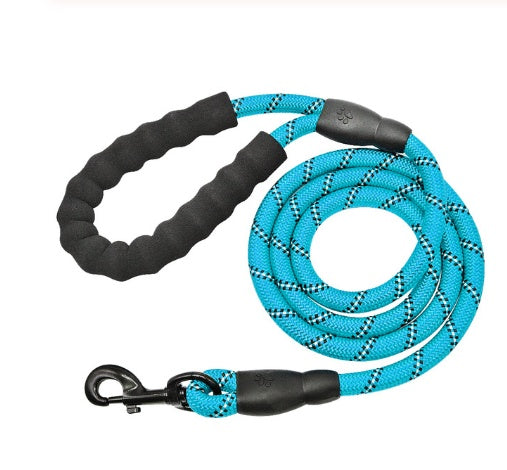 Reflective No-Slip Dog Leash with Soft Foam Handle – Durable Nylon Rope for Small, Medium & Large Dogs