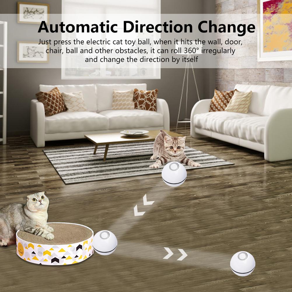 Smart LED Laser Cat Toy Ball | Automatic Electronic Rolling Interactive Pet Toy for Cats