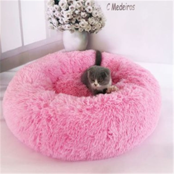 Side view of the bolstered walls of the FurryFable premium pet bed