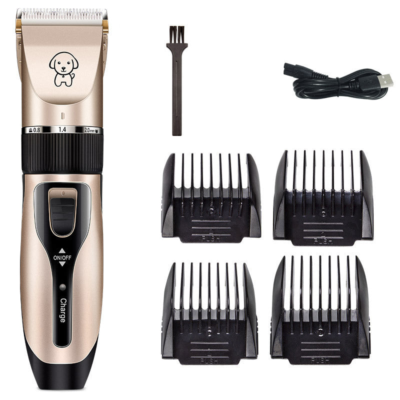 Different cutting guide combs for the FurryFable pet clipper.