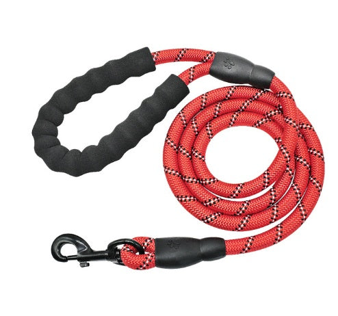 Reflective No-Slip Dog Leash with Soft Foam Handle – Durable Nylon Rope for Small, Medium & Large Dogs