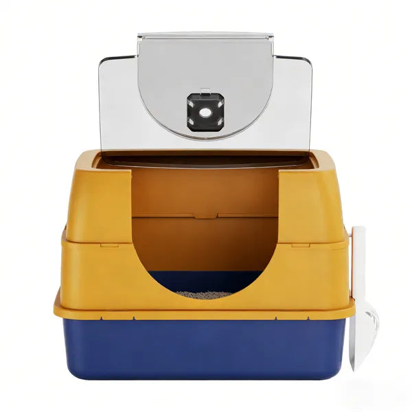 FurryFable Enclosed Cat Litter Box - Odor & Tracking Control
