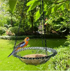 Hanging Outdoor Bird Bath & Feeder | Garden Water Bowl