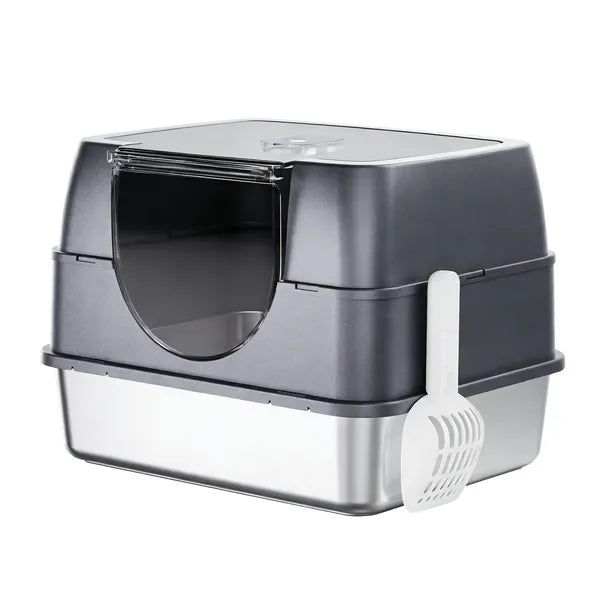 FurryFable Enclosed Cat Litter Box - Odor & Tracking Control