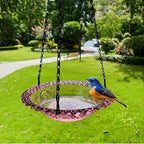 Hanging Outdoor Bird Bath & Feeder | Garden Water Bowl