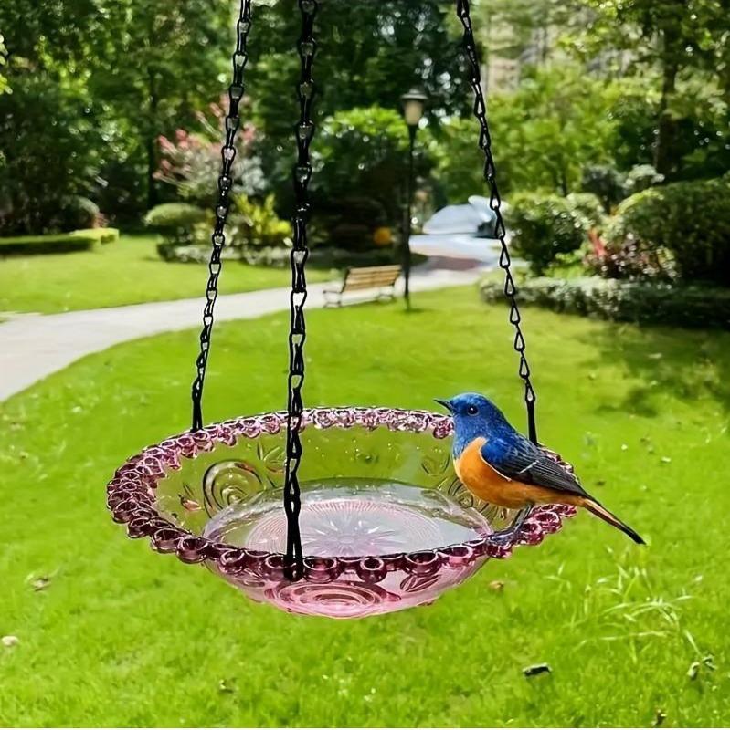 Hanging Outdoor Bird Bath & Feeder | Garden Water Bowl
