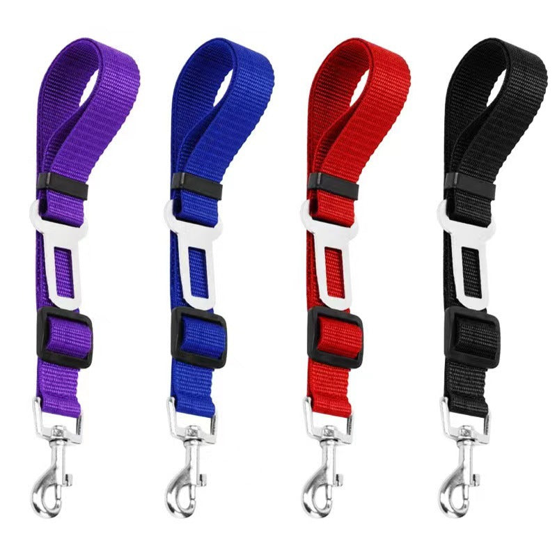 Adjustable Dog Car Seat Belt – Retractable Safety Harness for Pets