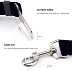 Adjustable Dog Car Seat Belt – Retractable Safety Harness for Pets