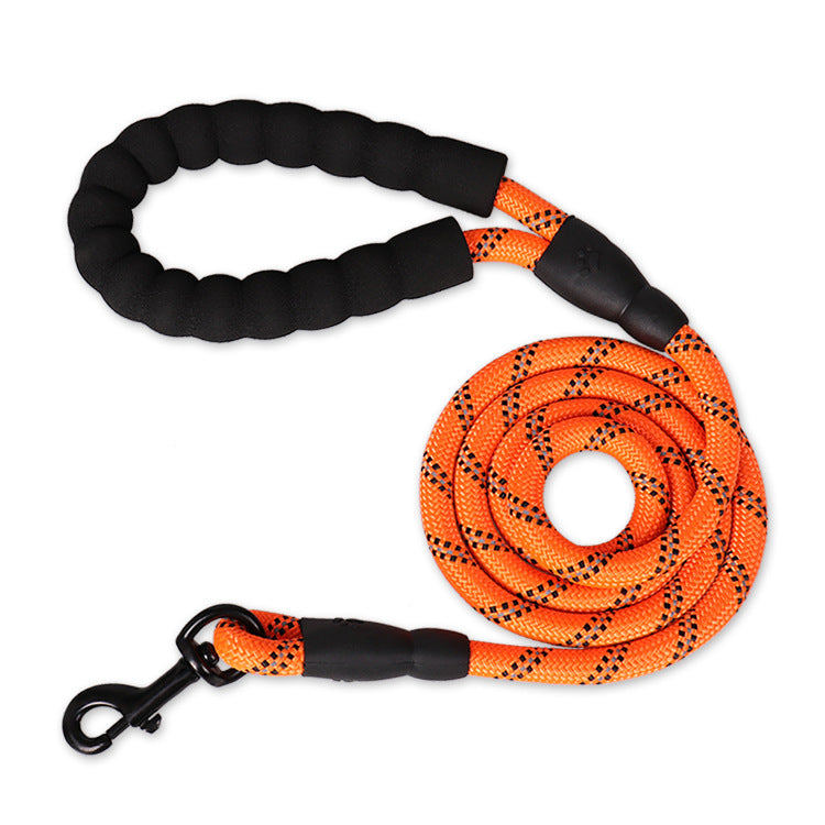 Reflective No-Slip Dog Leash with Soft Foam Handle – Durable Nylon Rope for Small, Medium & Large Dogs