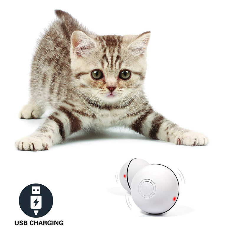 Smart LED Laser Cat Toy Ball | Automatic Electronic Rolling Interactive Pet Toy for Cats