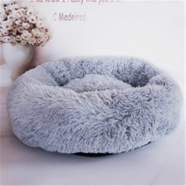 FurryFable donut bed in white, blending seamlessly with modern decor