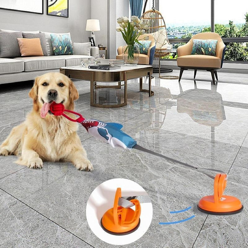 Shark Shaped Dog Toy – Interactive Chew Ball with Suction Cup