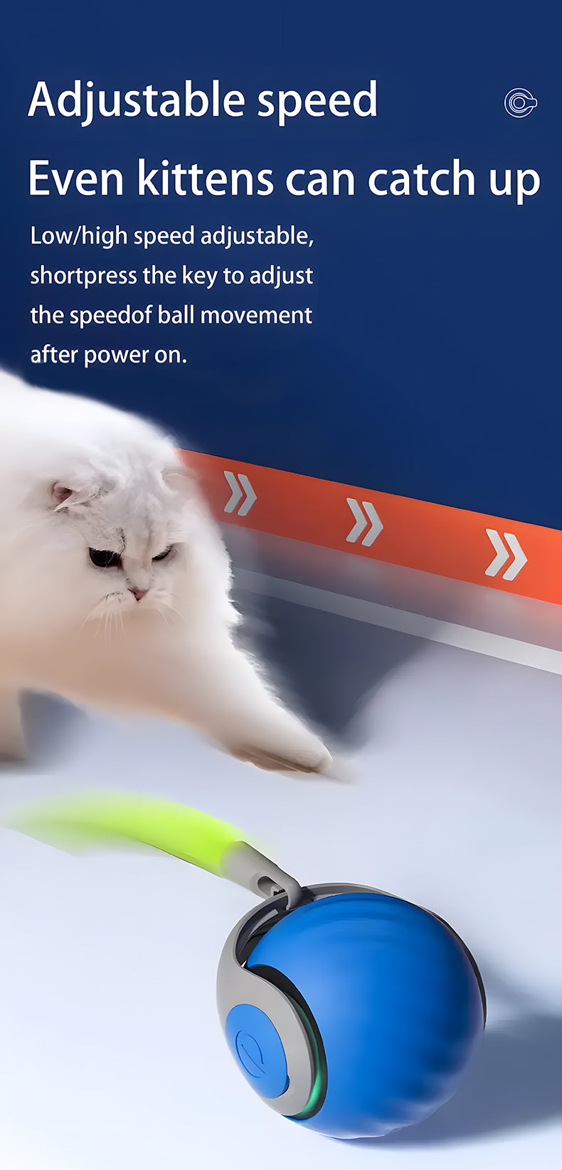 Smart Rechargeable Interactive Cat Ball – Automatic Teaser Toy for Cats | Type-C, Pet Fun & New Year Gift