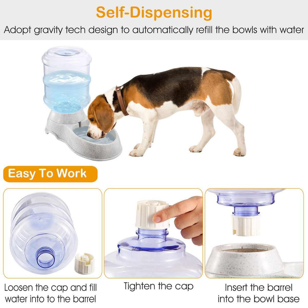 FurryFable 3.5L Gravity Water Dispenser