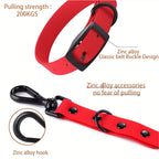 Waterproof Silicone Dog Collar & Leash Set – Soft, Odor-Free, Heavy-Duty & Easy to Clean