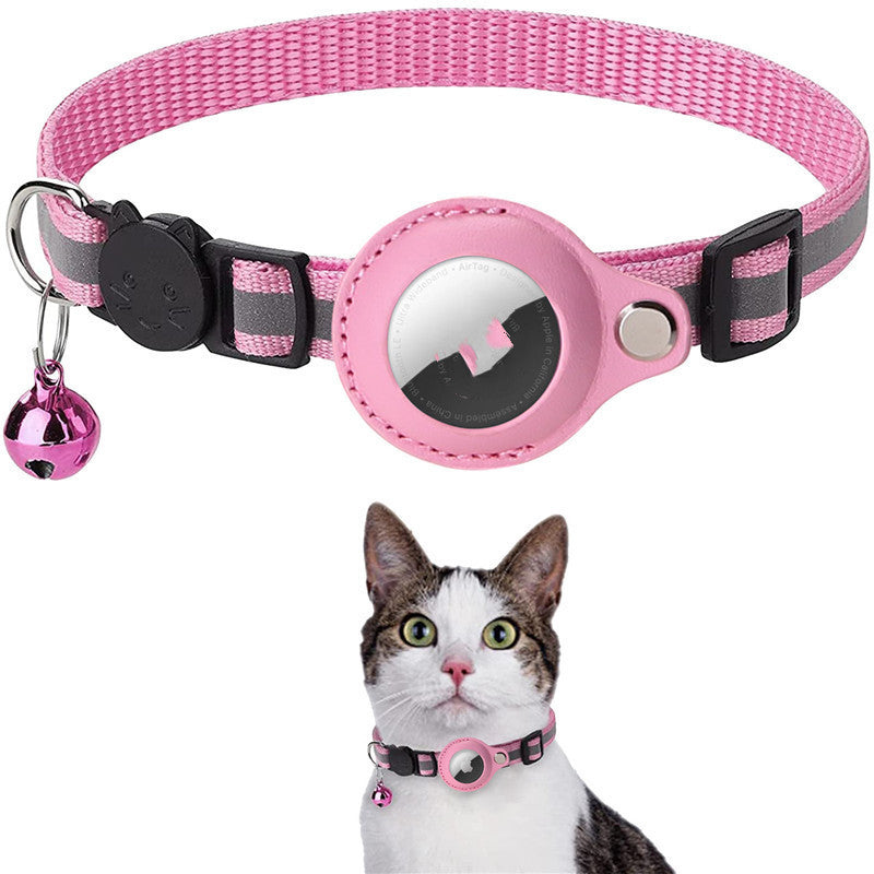 Reflective AirTag Pet Collar | Waterproof Nylon Collar with AirTag Holder for Cats & Dogs