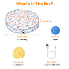 FurryFable Rechargeable Motion Cat Ball | Rolling Pouch Toy