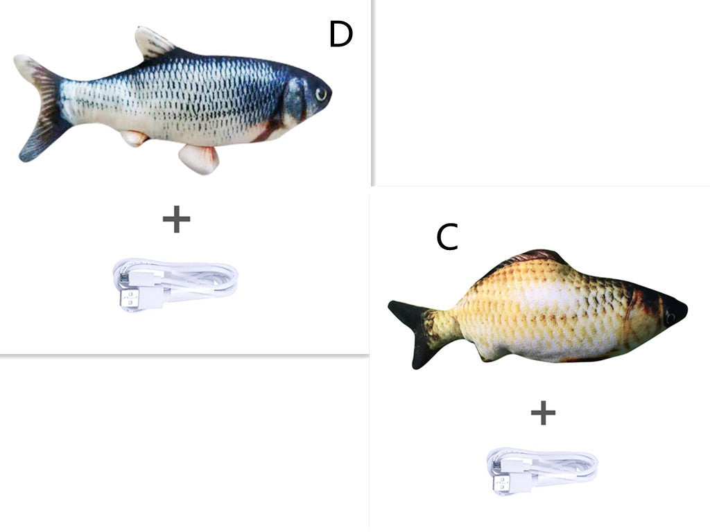 FurryFable Electric Flopping Fish Cat Toy – USB Rechargeable