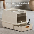 FurryFable Drawer Style Cat Litter Box - Easy Clean Design