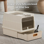 FurryFable Drawer Style Cat Litter Box - Easy Clean Design