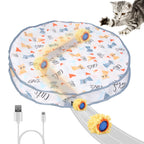FurryFable Rechargeable Motion Cat Ball | Rolling Pouch Toy