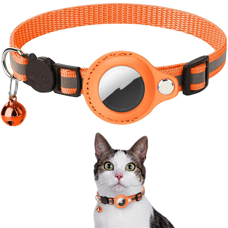 Reflective AirTag Pet Collar | Waterproof Nylon Collar with AirTag Holder for Cats & Dogs