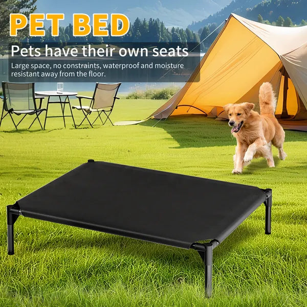 FurryFable Raised Breathable Oxford Pet Bed