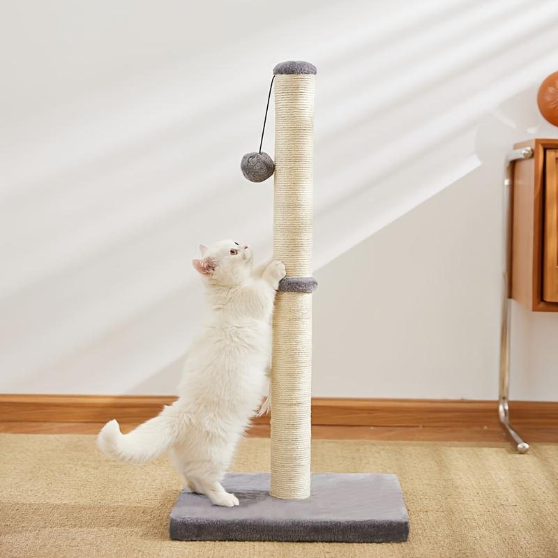 Cat Scratching Post – Durable Sisal Rope Tower with Hanging Ball Toy for Indoor Exercise