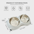 FurryFable Anti-Slip Stainless Steel Double Pet Bowl