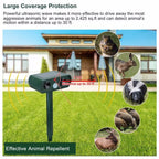 Ultrasonic Animal Repellent – Solar-Powered Motion Sensor Outdoor Pest Deterrent (IPX4 Waterproof)