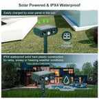 Ultrasonic Animal Repellent – Solar-Powered Motion Sensor Outdoor Pest Deterrent (IPX4 Waterproof)