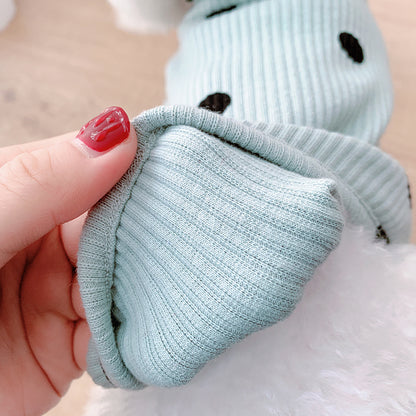 Polka Dot Dog Turtleneck | Soft Bottoming Shirt for Small Dogs