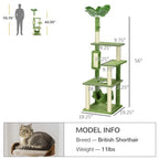 Cat Climbing Tower – Multi-Level Cat Tree with Scratching Posts and Resting Platforms