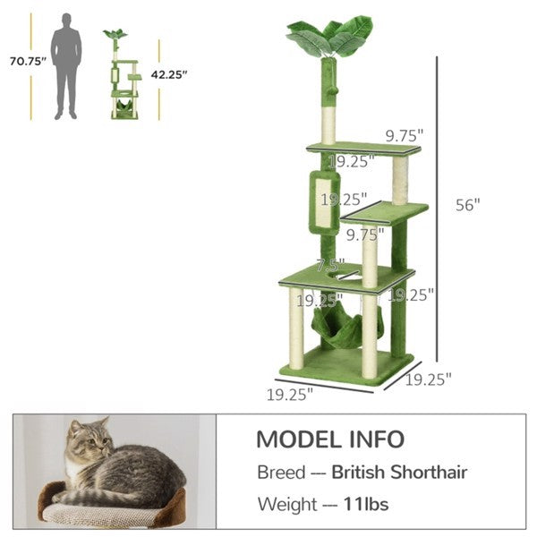 Cat Climbing Tower – Multi-Level Cat Tree with Scratching Posts and Resting Platforms