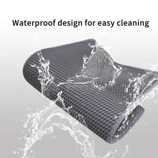 FurryFable Soft Double-Layer Cat Litter Mat | Washable & Anti-Tracking