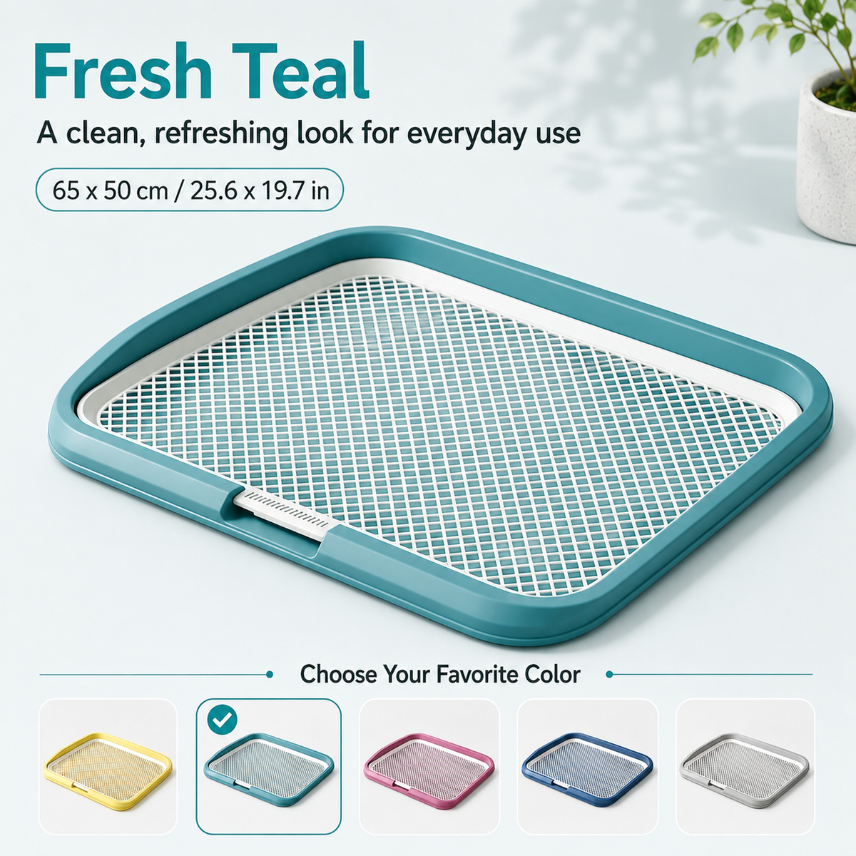 FurryFable Leak-Proof Potty Training Tray with Grate
